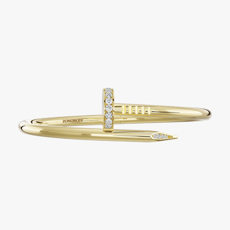 Nail Style Diamond Bangle